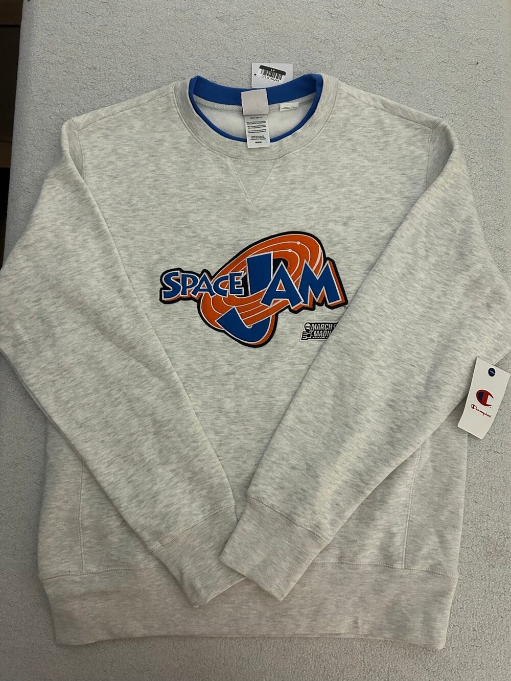 Space Jam Gray Medium Champion Crewneck Sweatshirt (NWT)